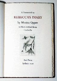 A Foreword to Rebecca's Diary - 2